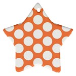 Orange Polkadot Star Ornament