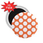 Orange Polkadot 2.25  Button Magnet (10 pack)