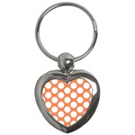Orange Polkadot Key Chain (Heart)