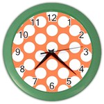 Orange Polkadot Wall Clock (Color)