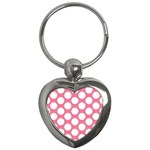 Pink Polkadot Key Chain (Heart)