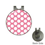 Pink Polkadot Hat Clip with Golf Ball Marker