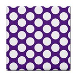 Purple Polkadot Ceramic Tile