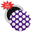 Purple Polkadot 2.25  Button Magnet (100 pack)