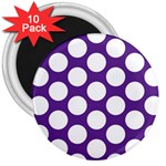 Purple Polkadot 3  Button Magnet (10 pack)