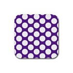 Purple Polkadot Drink Coasters 4 Pack (Square)