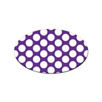 Purple Polkadot Sticker (Oval)