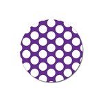 Purple Polkadot Magnet 3  (Round)