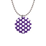 Purple Polkadot Button Necklace