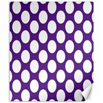 Purple Polkadot Canvas 8  x 10  (Unframed)