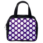 Purple Polkadot Classic Handbag (One Side)
