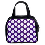 Purple Polkadot Classic Handbag (Two Sides)