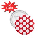 Red Polkadot 1.75  Button (10 pack)