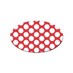 Red Polkadot Sticker (Oval)