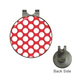 Red Polkadot Hat Clip with Golf Ball Marker