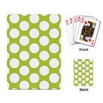 Spring Green Polkadot Playing Cards Single Design