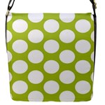 Spring Green Polkadot Flap Closure Messenger Bag (Small)