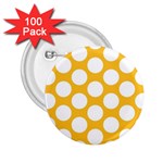 Sunny Yellow Polkadot 2.25  Button (100 pack)