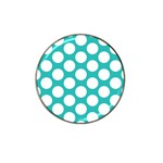 Turquoise Polkadot Pattern Golf Ball Marker (for Hat Clip)