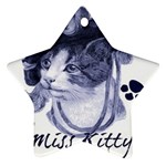 Miss Kitty blues Star Ornament