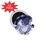 Miss Kitty blues 1.75  Button Magnet (10 pack)