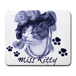 Miss Kitty blues Large Mouse Pad (Rectangle)