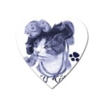 Miss Kitty blues Magnet (Heart)
