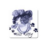 Miss Kitty blues Magnet (Square)