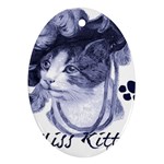 Miss Kitty blues Oval Ornament (Two Sides)