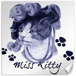 Miss Kitty blues Canvas 16  x 16  (Unframed)
