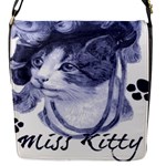Miss Kitty blues Flap Closure Messenger Bag (Small)