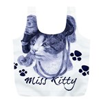 Miss Kitty blues Reusable Bag (L)