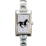 Unicorn on Starry Background Rectangular Italian Charm Watch