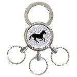 Unicorn on Starry Background 3-Ring Key Chain