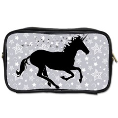 Unicorn on Starry Background Travel Toiletry Bag (Two Sides) from UrbanLoad.com Front