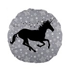 Unicorn on Starry Background 15  Premium Round Cushion 