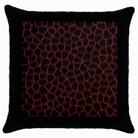 Giraffe Throw Pillow Case (Black) from UrbanLoad.com Front