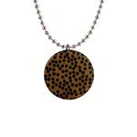 Cheetah 1  Button Necklace