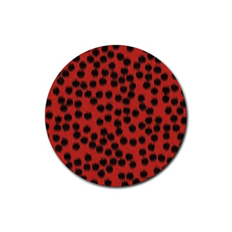 Cheetah Rubber Round Coaster (4 pack) from UrbanLoad.com Front