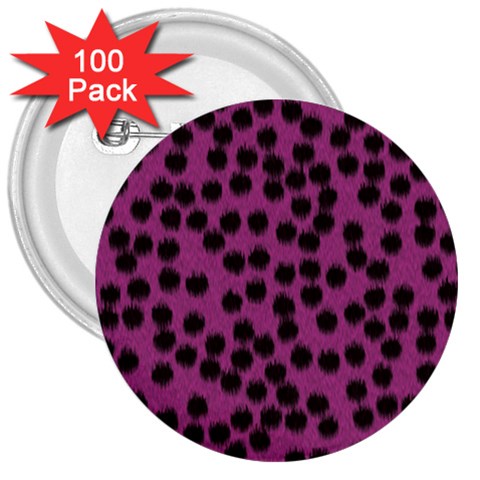 Cheetah 3  Button (100 pack) from UrbanLoad.com Front