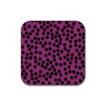 Cheetah Rubber Square Coaster (4 pack)