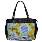 Golden Violet Sea Shells, Abstract Ocean Oversize Office Handbag (One Side)