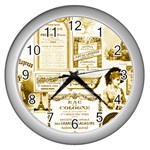 Parisgoldentower Wall Clock (Silver)