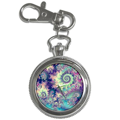 Violet Teal Sea Shells, Abstract Underwater Forest Key Chain Watch from UrbanLoad.com Front