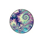 Violet Teal Sea Shells, Abstract Underwater Forest Hat Clip Ball Marker (4 pack)