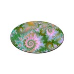 Rose Forest Green, Abstract Swirl Dance Sticker (Oval)