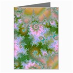 Rose Forest Green, Abstract Swirl Dance Greeting Card