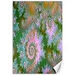 Rose Forest Green, Abstract Swirl Dance Canvas 12  x 18  (Unframed)