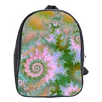 Rose Forest Green, Abstract Swirl Dance School Bag (Large)