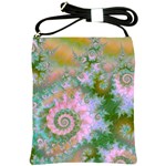 Rose Forest Green, Abstract Swirl Dance Shoulder Sling Bag
